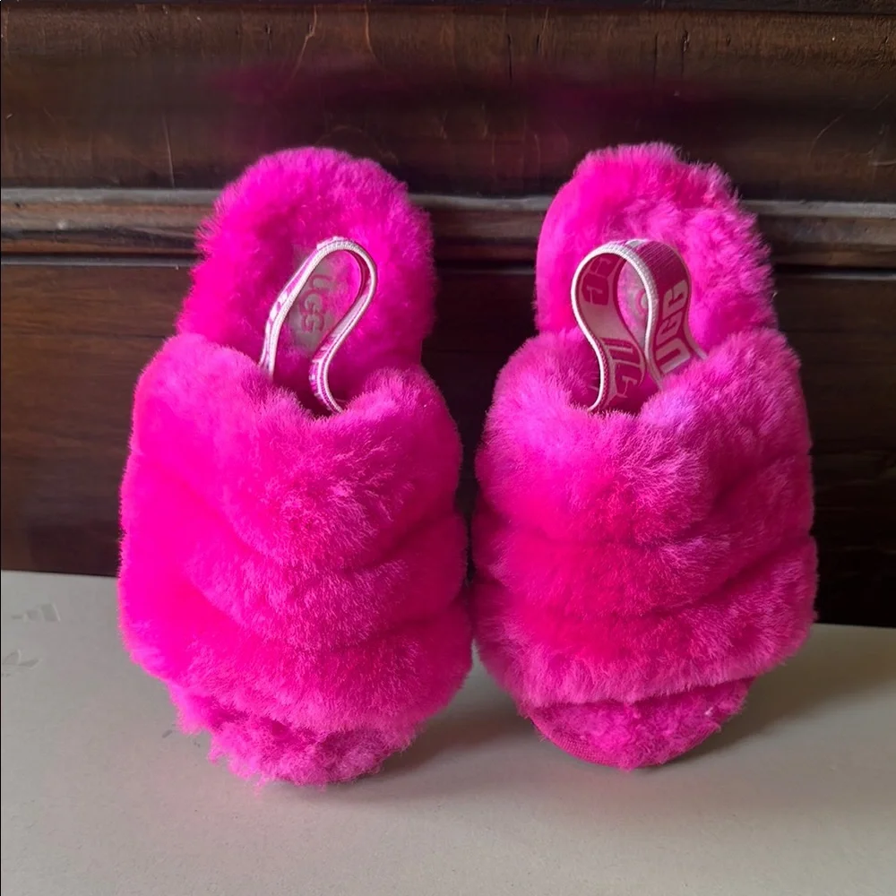 Ugg Fuzzy Pink Slippers